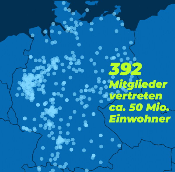 392 Mitglieder vertreten ca 50 Mio Einwohner